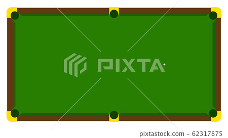 Realistic illustration with pool billiard on green 62317875