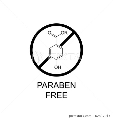 Paraben free sign simple design. Vector eps10 Paraben free sign simple design. Vector eps10 62317913