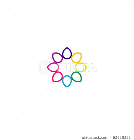 Flower logo icon symbol illustration. Vector eps10 - Stock Illustration ...