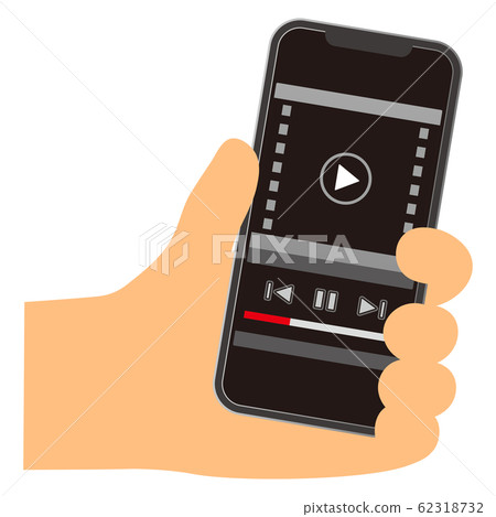 Smartphone video playback screen Smartphone video playback screen 62318732