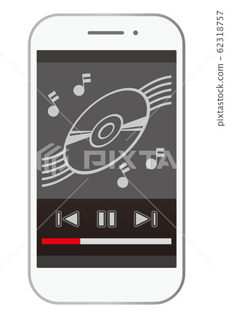 Smartphone music playback screen - Stock Illustration [62318757] - PIXTA