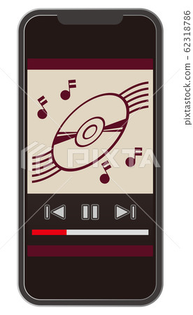 智能手機音樂播放屏幕 62318786