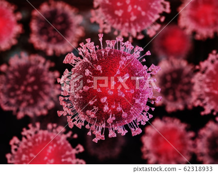 Coronavirus 2019-nCov is a new coronavirus mutation, an outbreak of influenza in China and around the world, coronavirus influenza as a new type of influenza strain, pandemic. Virus electron microscop Coronavirus 2019-nCov is a new coronavirus mutation, an outbreak of influenza in China and around the world, coronavirus influenza as a new type of influenza strain, pandemic. Virus electron microscop 62318933