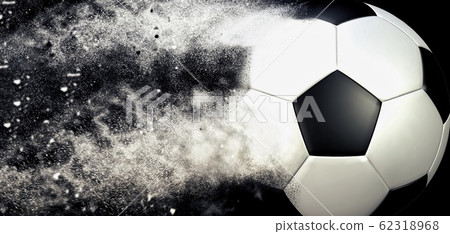 Abstract soccer ball close up 62318968