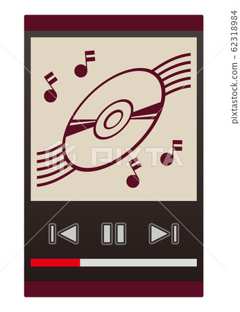 Music playback screen - Stock Illustration [62318984] - PIXTA