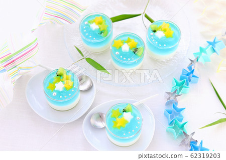 Tanabata jelly and Tanabata decoration 62319203