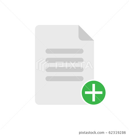 Add file icon symbol simple design. Vector-插圖素材 [62319286] - PIXTA圖庫