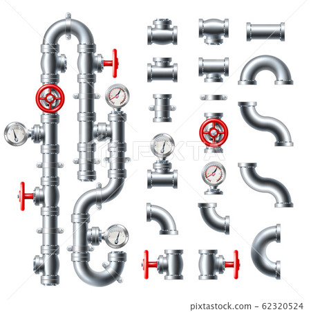 Pipes Water Sewage Pipeline Plumbing Gas Pipe Set Pipes Water Sewage Pipeline Plumbing Gas Pipe Set 62320524