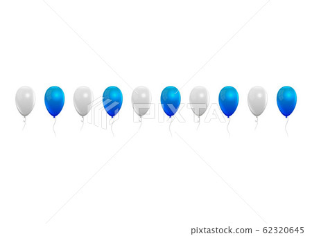 Realistic balloons background. Octoberfest colors background. White and blue 62320645