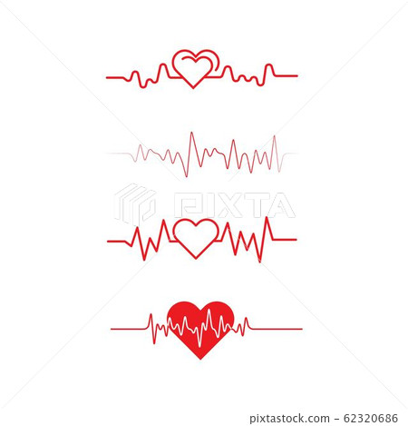 Art design health medical heartbeat pulse 62320686