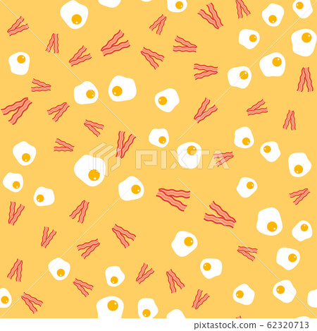 Bacon and agg seamless background. Vector illustration 62320713