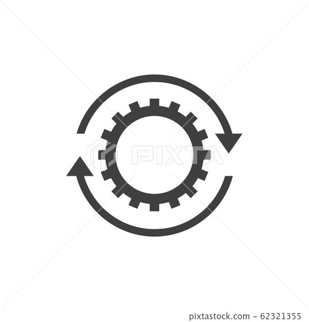 Workflow icon sign isolated on white back - Stock Illustration ...