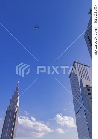 新宿羽田新航線東京的城市景觀飛機 新宿羽田新航線東京的城市景觀飛機 62321907