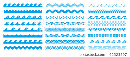 Wave line set of various shapes 62323297