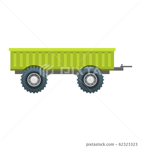 Cartoon Color Agricultural Vehicle on a White . Vector 62323323