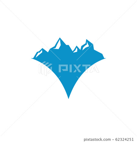 Ice mountain icon design template vector isolated Ice mountain icon design template vector isolated 62324251
