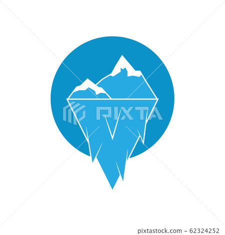 Ice mountain icon design template vector isolated Ice mountain icon design template vector isolated 62324252