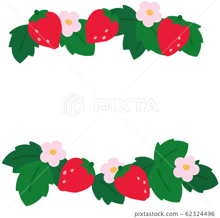 Hand painted strawberry frame 62324496