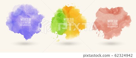 Colors watercolor paint stains vector backgrounds Colors watercolor paint stains vector backgrounds 62324942