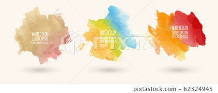Colors watercolor paint stains vector backgrounds Colors watercolor paint stains vector backgrounds 62324945
