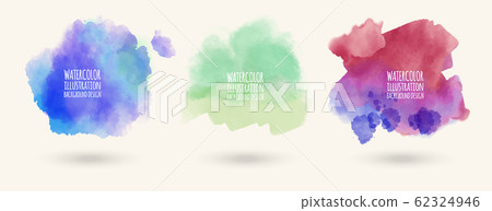 Colors watercolor paint stains vector backgrounds Colors watercolor paint stains vector backgrounds 62324946