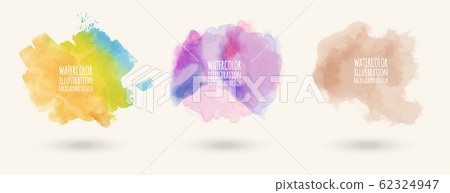 Colors watercolor paint stains vector backgrounds Colors watercolor paint stains vector backgrounds 62324947
