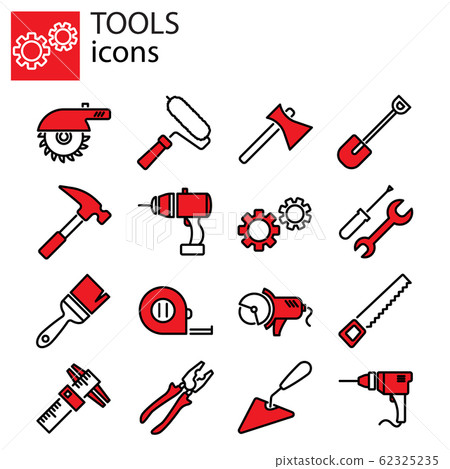 Web icons set. Tools - Stock Illustration [62325235] - PIXTA