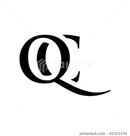 Initial qc alphabet logo design template vector 62325334
