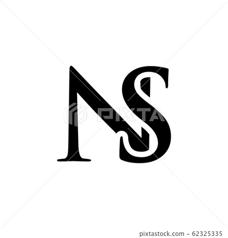 Initial ns alphabet logo design template vector 62325335