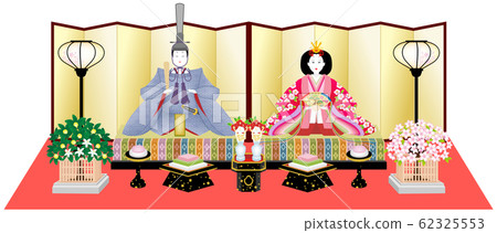 Hina doll chick festival white background 62325553