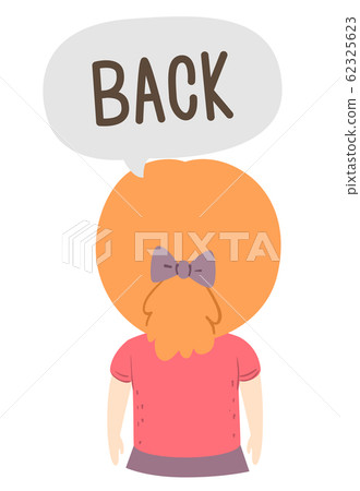 Kid Girl Naming Body Parts Back Illustration 62325623