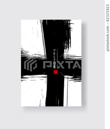 Abstract ink brush banners with grunge effect Abstract ink brush banners with grunge effect 62325923
