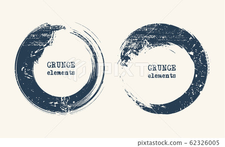 Set of grunge vector round and circle. Grunge Set of grunge vector round and circle. Grunge 62326005