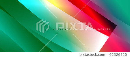 Wave liquid style lines with shadows and light on gradient background 62326320