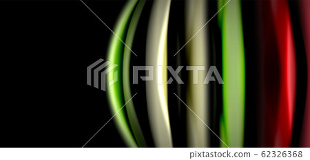 Abstract silk smooth lines on black, multicolored liquid fluid rainbow style waves on black Abstract silk smooth lines on black, multicolored liquid fluid rainbow style waves on black 62326368
