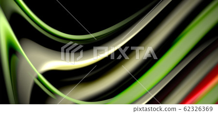 Abstract silk smooth lines on black, multicolored liquid fluid rainbow style waves on black Abstract silk smooth lines on black, multicolored liquid fluid rainbow style waves on black 62326369
