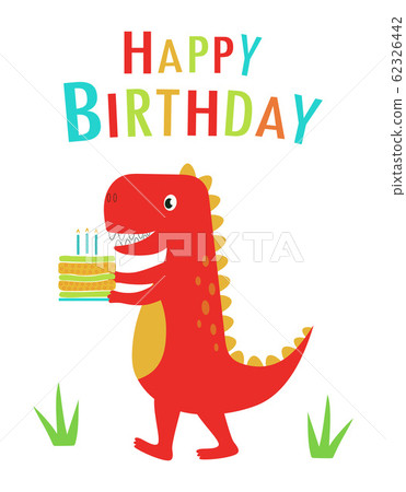 happy birthday with dinosaur happy birthday with dinosaur 62326442