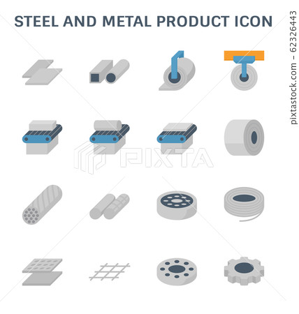 steel metal icon 62326443