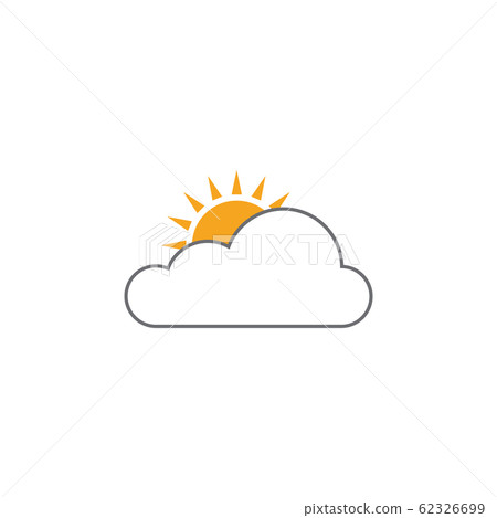 Sun cloud icon design template vector isolated - Stock Illustration ...