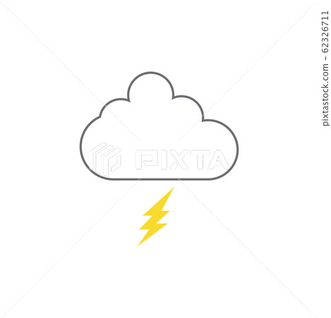 Thunder cloud icon design template vector isolated - Stock Illustration ...