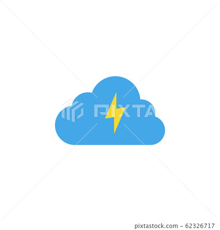Thunder cloud icon design template vector isolated - Stock Illustration ...