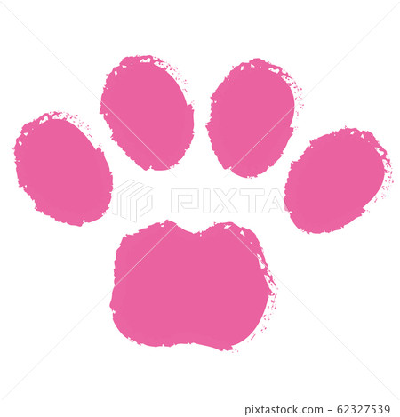 Illustration of cute paws of cat 62327539