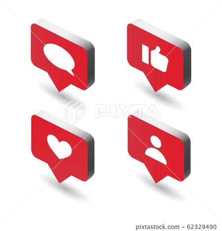Internet notification 3d symbols Internet notification 3d symbols 62329490