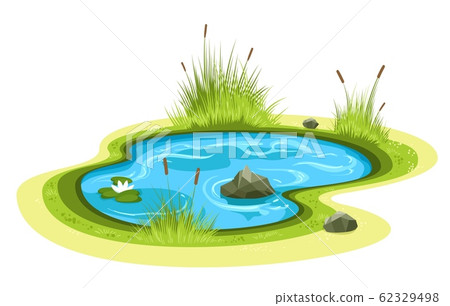 Cartoon garden pond Cartoon garden pond 62329498