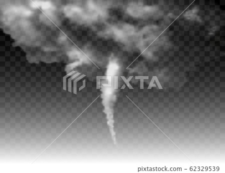 Realistic tornado on transparent background Realistic tornado on transparent background 62329539