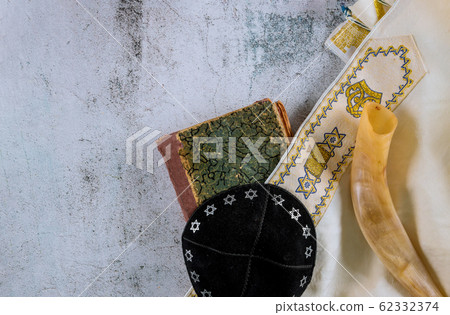 Tallit and shofar jewish religious symbol Orthodox Tallit and shofar jewish religious symbol Orthodox 62332374