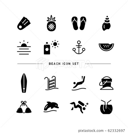 beach, beaches, icon 62332697