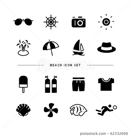 beach, beaches, icon 62332698