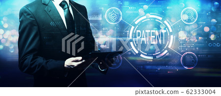 Patent concept with businessman Patent concept with businessman 62333004