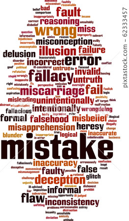 Mistake word cloud 62333457